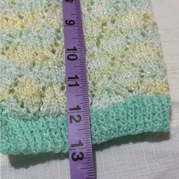 Vintage Yellow and Green Knitted Baby Cardigan and Hat - Picture 8 of 9